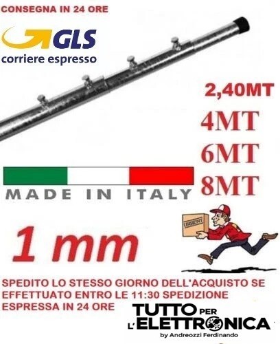 Palo antenna telescopico - palo, 2,40-