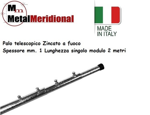 Palo metri zincato - metri,
